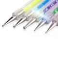 100% Kolinsky Acrylic Art Nail Pen Brush Two-point Drill Wire Pen 5-piece Nail Art Brushes Liner Set